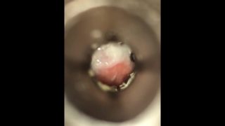 Cumming inside of  brother’s fleshlight 