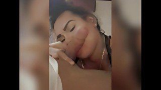 Tranny gives fire head on sexy Puerto Rican guy