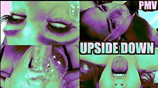 UPSIDE DOWN : PMV in Berry & Lime (Sloppy Facefucks, Gagging Deepthroats, Messy Spitplay, Blowjobs)