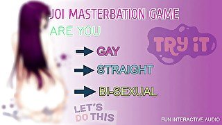 AUDIO ONLY - JOI masturbation game are you straight gay or bi