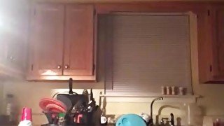 Stepsister sneaky to fuck in kitchen