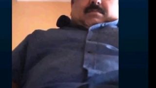 turkish grandpa shows his beautiful cock and balls