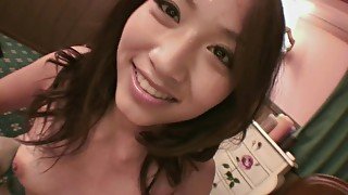 Cute Japanese teen 18+ masturbates before sucking a thick boner by Pov made in Japan