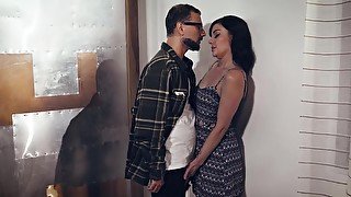 Dirty whore has sex with her cunning commandant