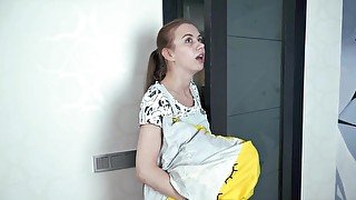 Petite babe is home alone so she masturbates a lot