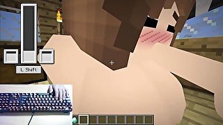 Minecraft マイクラでえっちしてみた　フェラチオ編　マインクラフト　手元動画 エロ セックス