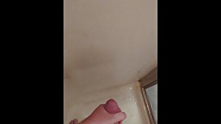 Jerking and cumming in the shower