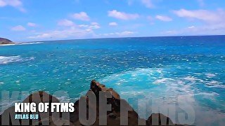 HD: Pacific Ocean Jerk off, beautiful PUBLIC scenery! FTM Transman on Vacation (STAY HOME )