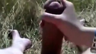 Big dick dad in park