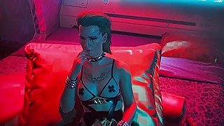 Big Titty CyberPunk 2077 Lesbian Fucks Meredith Stout!