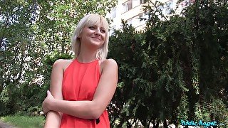 Blonde cutie Katy Rose takes money to have sex with a stranger