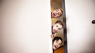 Young petite gays are testing out their new sex toys