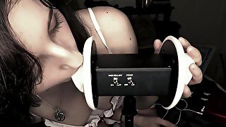 ASMR AFTYNROSE - HOT NURSE EAR LICKING