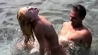 Hot blonde gets fucked by an older man on his boat