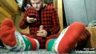 Licking my Christmas Socks