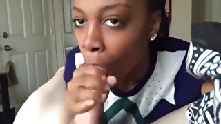 Ebony teen 18+ Blows White Boyfriend