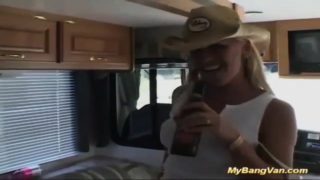 horny Milf picked up for bangvan orgy