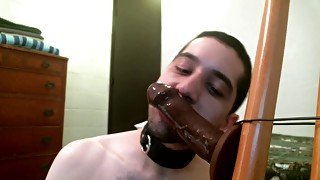 Sucking And Fucked By Black Dildo