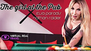 Eva Paradis,Nathan Raider in The Girl At The Pub - SexLikeReal Shemale