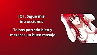 JOI solo para chicos que se portan bien, mujer caliente da instrucciones para hacerse un buen masaje