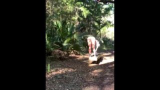 PUSSY LOST IN THE WOODS SUCKS STRANGERS DICK!