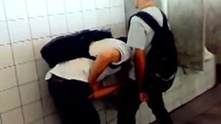 Busy rest room cruising caught spy cam