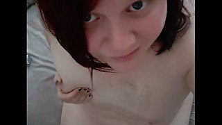 Cute chubby trans girl teasing