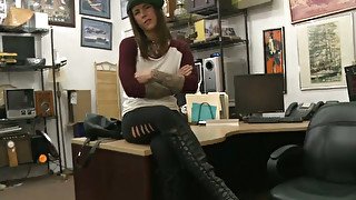 Sexy tattooed babe nailed by pawn man