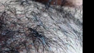 Blue Dildo In Hairy Pussy...