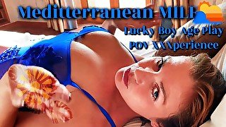 Mediterranean MILF - lucky boy POV