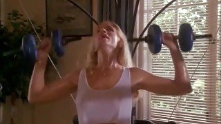 SHANNON TWEED SWEATY WORKSOUT IN POSSESSED BY THE NIGHT