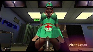 Citor3 3D VR Game latex nurses pump seamen with vacuum bed and pump