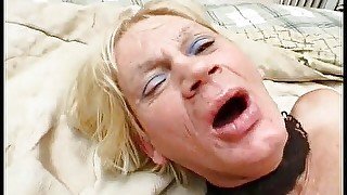 Mature fair-haired t-lady Candy Honey Bunsenjoys getting her big butt smashed with big black tool