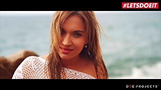 Angel Piaff's Erotic Public Beach Blowjob: Watch Her Luscious Lips Suck and Suck Fast!