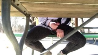 Trans Girl Cumming In Public Park