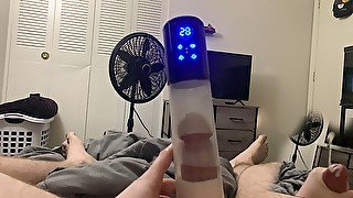 Sex toy Review Penis Pump on thick BWC until HUGE CUMSHOT [HOT!] SOLO MALE MOANING