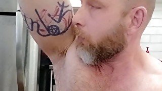 Preview - Sniffing briefs and pits makes HairyBeastXXX's dick rock hard