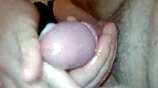 Horny chick oiled my dick and stroked it to make me cum