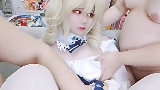 pretty Katoey sailor moon tgirl in a threesome getting hard fucked in the ass