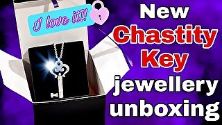 Unboxing my new Chastity Key Jewellery from Chastity Shop! Femdom BDSM Real Homemade Milf Stepmom