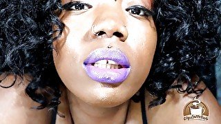 Purple lipstick JOI