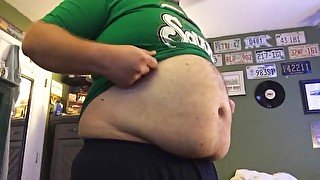 Large shirt, bigger belly