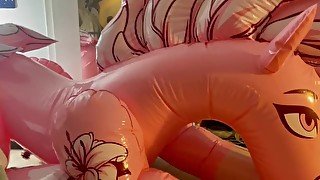 Furry fucks his inflatable