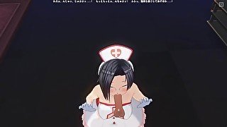 3D HENTAI POV nurse sucked her patient's cock