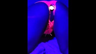 Black Light Butt Plug Strip Tease