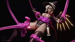 Blonde witch fuck by tentacles