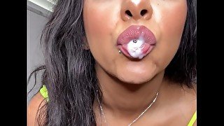 HE SHOT A LOAD IN MY MOUTH AND I ATE IT ALL UP POV CUM SHOT