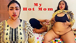 I went to stepmom's Room to fuck her but unfortunately she tied my hands & fucked me - Cum on Face