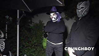 FUCKED BAREBACK FOR the halloween ceremeony with submission extrem in public for dimitri