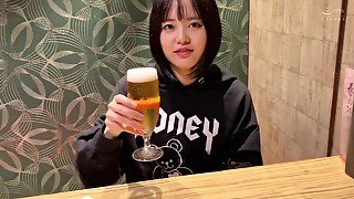 Asian teen likes beer and hot sex